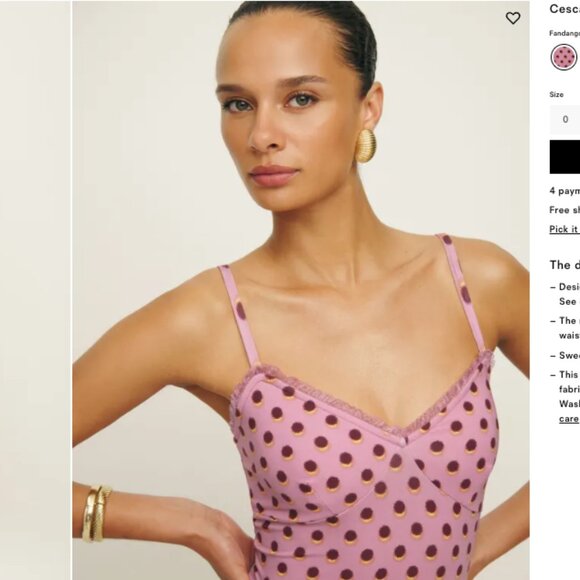 NWT Reformation Cesca Knit Dress in Fandango - Picture 6 of 6